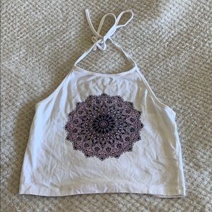 BRANDY MELVILLE HALTER TOP WHITE